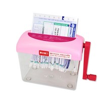 수동 서류 문서세단기 세절 분쇄기 국수형 A6 핑크, 수동 문서세단기 국수형 HS151 A6 핑크