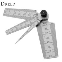 DRELD 0-29mm 강철 미터법 테이퍼 게이지 조리개 스케일 드릴 홀 용 웨지 필러 4 In 1 다기능 갭 눈금자 측정 도구 333682