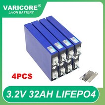 인산철배터리팩 1-4pcs 3.2V 32Ah LiFePO4 배터리 팩 인산염 3C 5C 방전 32000mAh 12.8v 오토바이 자동차, 03 3PCS 3.2V 32Ah