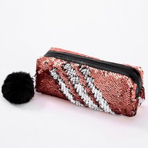 레인보우프렌즈 필통 11Color Option Reversible Sequin Pencil Case for Girls School Supplies Super Big Statione, Orange