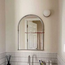 화장실 세면대 거울 led 간접조명 벽거울 욕실, 검은 49x67