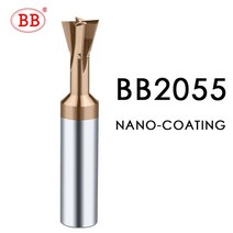 호환 BB 카바이드 도브테일 밀링 커터 CNC 공구 45 60 75 도 6mm 8mm 10mm 12mm 메탈 엔드밀용 텅스텐 스틸 가공, [01] 45 degree, [02] BB2055 Coated, [10] 10mm