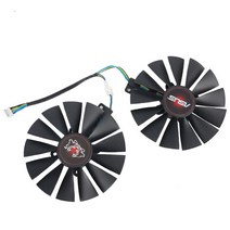 95mm FDC10M12S9-C 0.25A RX470 팬 ASUS AREZ Radeon RX 4G ROG STRIX 게임용 OC 그래픽 카드 냉각, 01 Fan - 2PCS