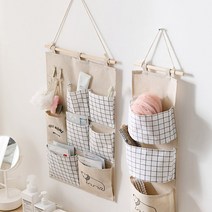 패브릭 벽걸이 수납포켓 소품수납함 3칸7칸 빈티지포켓 소품정리함, No.03 패브릭 벽걸이 포켓 7칸 베이지