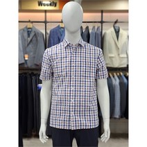 런던포그 GD01 코튼 체크 반팔셔츠 LMA3A565