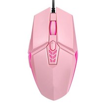 왼손잡이마우스 왼손무선마우스 음소거 수직그립 게임용 마우스 발광 유선 usb 유선 인체 공학적 광학 노트북 오른쪽 또는 왼쪽 손 사용 선물, 분홍색