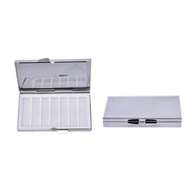 의약품 주최자 알약 상자에 대한 1PCS 7 그리드 접이식 금속 알약 케이스 컨테이너 도매, 보여진 바와 같이, 하나