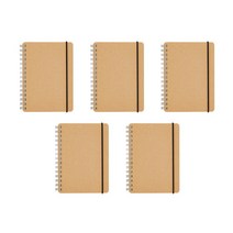 무인양품 MUJI 더블링 노트 도트 방안 A6 5개 4550182109818, 베이지