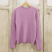 베이직 라운드넥 겨울가을 꽈배기 루즈핏 여성 니트티