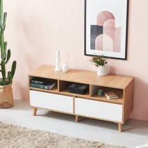 [케이컴퍼니본사] 이음2단1200TV거실장 K1200-2S-IN-C, 아카시아화이트