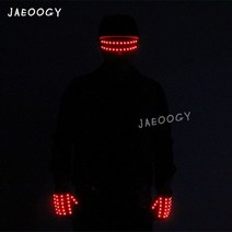 파티 퍼포먼스 할로윈 행사 의상 클럽 엘이디 공연, Red gloves glasses