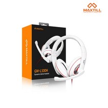 MAXTILL GM-L100H 다이나믹 스테레오 헤드셋 (화이트), 1