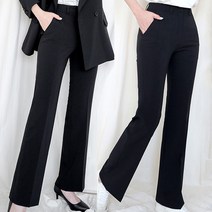 더웨이나인 스판쩌는 전투바지 여성 슬랙스 정장 세트바지 데일리 출근룩 일자핏 (S~2XL)