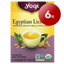 리암마켓 Yogi Tea 이집트 리커리쉬 감초 무카페인 16티백 36g 3팩, 6팩