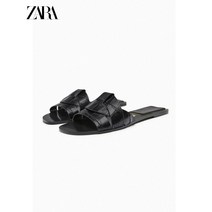 ZARA 자라 크로스 레더 플랫 스트랩샌들