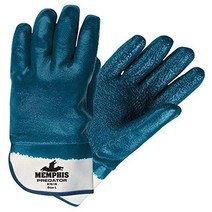 Memphis Glove 9761R Predator 완전 코팅 니트릴 USA 미국, 1, Large