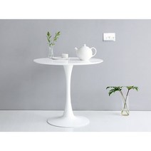 안정감있는 원형테이블 독스타 원형식탁 2인 3인 4인 식탁 원탁 이케아, D80, 화이트