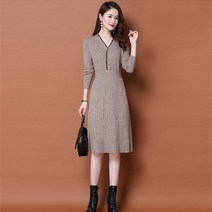 돌잔치 엄마 니트 원피스 빅사이즈 신부 예복 플레어 하객룩 원피스