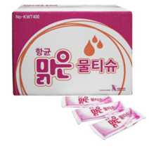 항균 맑은 물티슈, 400매, 2박스
