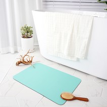 허브스토리 빨아쓰는 욕실 규조토 발매트 화장실 바닥 미끄럼방지패드 발판 발닦개 현관 주방 싱크대, 민트