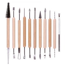 우드카빙키트 30Pcs DIY 점토 도자기 도구 세트 드릴 펜 조각 공예 나무 손잡이 모델링 키트, 한개옵션0