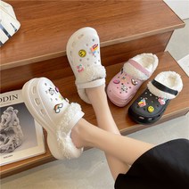 여성 겨울 통굽 키높이 털신 실내화