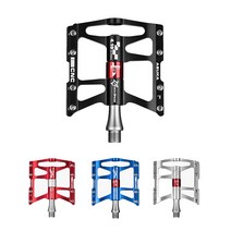 4베어링 CNC 알루미늄 와이드 투톤 평페달 로드 MTB 자전거 좌우구분 라이딩 사이클링, 04 : 블루