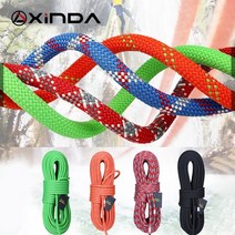 XINDA 10-100M 캠핑 암벽 등반 로프 9mm 정적 로프 21kN 높이 등반 장비에서 작업하기 위한 고강도 안전 로프, 블랙 -20 미터