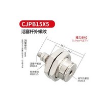 SMC 타입 CJPB 단동 스프링 리턴 보어 6mm 10mm 15mm 스트로크 5 10 15 20 25 30mm 마이크로 니들 공압 나사 실린더, CJPB15X5, 1개