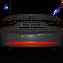 레이스텍 차종별 트렁크 리플렉터 반사스티커, YF소나타 레드반사