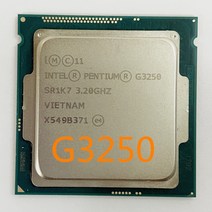 인텔 펜티엄 g3250 3.2 ghz 프로세서 스마트클레오 듀플로 lga1150 53w 3m, 한개옵션0