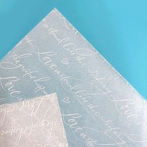 색화지(습자지) - 화이트 레터링 캔들 석고 비누 포장종이 얇은, 50매