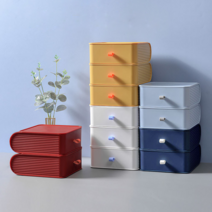 [투빌] 슬라이드 서랍장 미니서랍장 책상서랍장 화장대 화장품 수납함 박스 정리함, 스카이블루