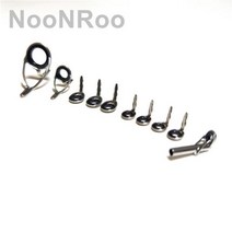 NooNRoo 배스로드 주조 낚시대 가이드 키트 스테인레스 스틸 가이드 DIY 수리 막대, size 4-1.6, Silver color