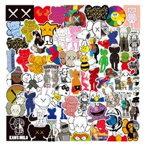 CAWS 카우스 다꾸 스티커 띠부띠부 도무송 노트북 탑꾸 다이어리 꾸미기 리무버블 캐리어 아이패드 다꾸세트 탑로더, A 카우스 50장