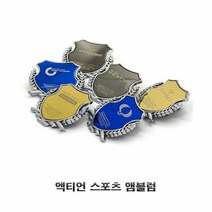 익스테리어어 엑티언 스포츠 로고각인 포인트 앰블럼2P 필러 휀, 종류:블루, 단품