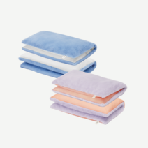 아르르 꿀잠이불 사계절용 L사이즈 2개 세트 (L+L) 강아지 고양이 쿠션 쿨매트 반려견 반려묘 방석, 캐시미어블루, 라벤더 포그