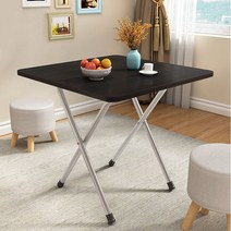 접이식 다용도 테이블 철제 탁자 커피 베란다 침대 거실탁자 사각테이블 침대사이드테이블 커피테이블 베드테이블 접이식탁자 이동식책상 간이테이, 사각 스몰 아이보리