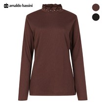 [아날도바시니] (아날도바시니) 이중 물결넥 장식 하이넥 티셔츠(AT11TS01M)