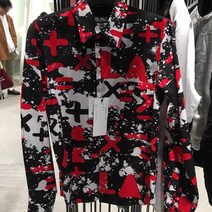 [이라운드몰]꼼데가르송 2019ss black 페인팅풍 셔츠 남녀공용 1B B030 052 1 2