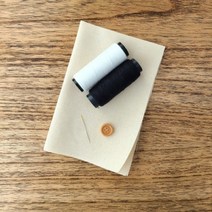바보사랑 기초바느질세트 바느질연습천 단추 실바늘세트.나미꼬의퀼트카페