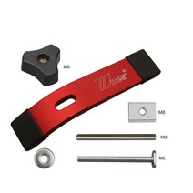 초보목공 더블 컷 프로파일 Predrilled 장착 구멍이있는 범용 T-트랙 너비 3/4 quot 및 홀드 다운 클램프 T-슬롯 CNC 라우터, [04] Clamp Set B, [02] 400mm