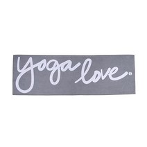 Mantra 영감을 받은 전문 요가 타월 aj love 디자인 - 고밀도, Grey - Yoga Love