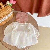 [당일발송]베스더스 유아 아기 밀크 프릴 샤 원피스 슈트 백일 돌 촬영룩 애기 옷