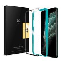 케이안 아이폰11 강화유리 풀커버 크리스탈아머 3D프리미엄 액정보호 강화유리필름, 아이폰11 PRO MAX/블랙-크리스탈아머 3D프리미엄
