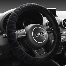 어가네닷컴 자동차 겨울철 초극세사 핸들커버 + 차량용 마스크걸이2개 포함 미끄럼방지 보온효과 밍크털 부드러운 촉감 핸들커버 전 차종 프리, 검정색 + 차량용 마스크걸이2개