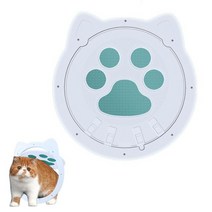 고양이 방묘창 방충망 문 안전문 방묘문 강아지 출입문 이중문 펫도어 칸막이 애견문 안전 펜스 개 플랩 도어 웨이 보안 잠금 플랩 도어 개 플라스틱 애완 동물 게이트 도어 키트, 25×23.5×5.5cm, 하얀색