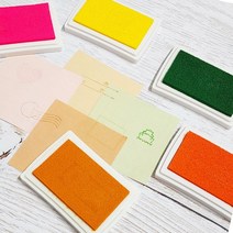 색깔 잉크패드A 도장 칼라스탬프 컬러 다꾸 인주 스템프 섬유 패브릭잉크 미니 stamppad