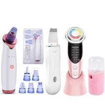 뷰티디바이스JBMBHC 7 In 1 RF EMS Face Lift Devices Facial Massagers Ultrasonic Skin Scrubber Vibrati, 01 Type 1 Pink