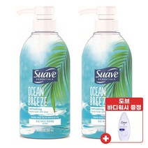 유니레버 수아브 오션 브리즈 리프레싱 바디워시 500ml x2개, 단품